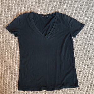 Brandy Melville Black V-Neck Tee